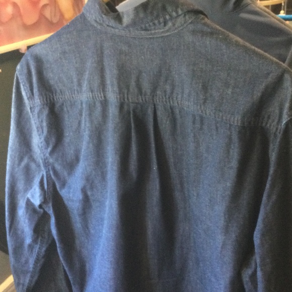 Lucky Brand white label fit denim button down long sleeve shirt mens medium - Picture 5 of 12